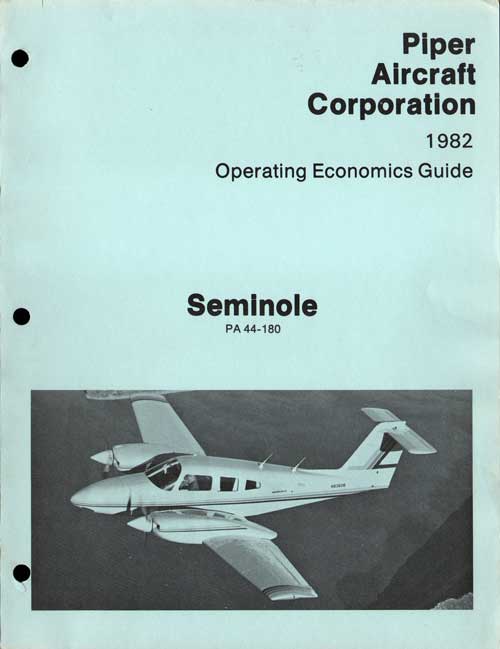1982 Seminole Operating Economics Guide - Piper Aircraft Corporation