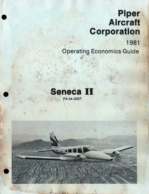 1981 Seneca II Operating Economics Guide - Piper Aircraft Corporation
