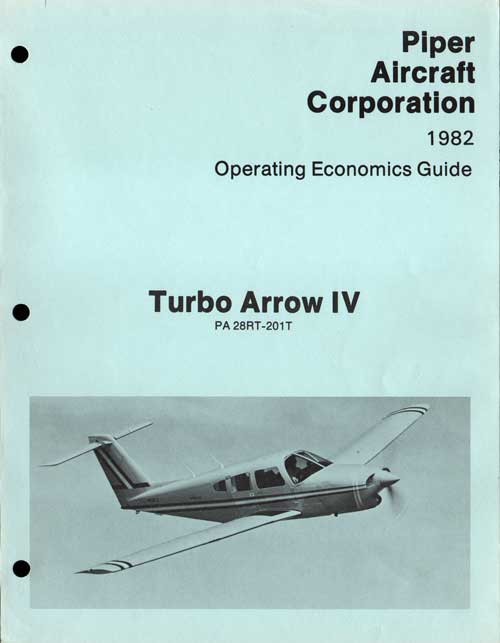 1982 Turbo Arrow IV Operating Economics Guide - Piper Aircraft Corporation