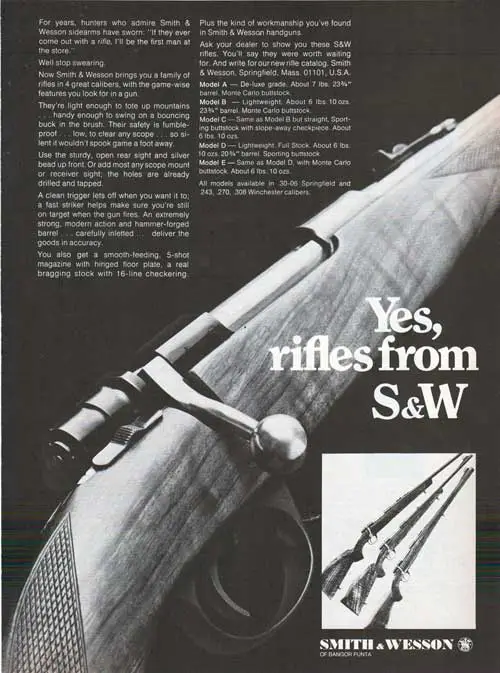 Yes, Rifles from Smith & Wesson - 1968 Print Advertisement