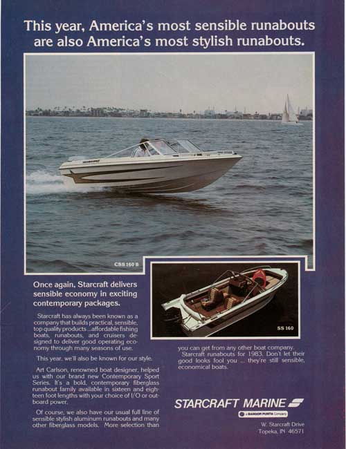 America's most sensible runabouts from Starcraft Marine - The CSS 160 B and SS 160