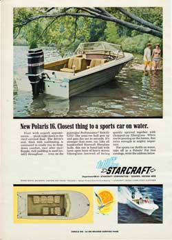 1968 Starcraft's New Polaris 16. Closest Thing To A Sports Car On Water. 