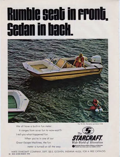 Starcraft TR-150 Sportabout Boat - 1970 Print Advertisement