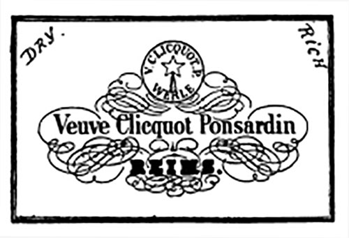 Veuve Clicquot Ponsardin Lable in 1889