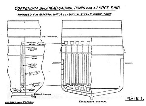 Plate 1: Cofferdam Bulkhead Salvage Pumps for a Large Ship.