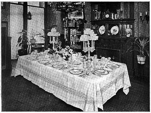 Dining Room and Table Setting for 15th Wedding Anniversary