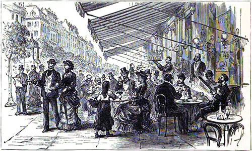 Cafes on the Boulevard Montmartre, Paris 1893