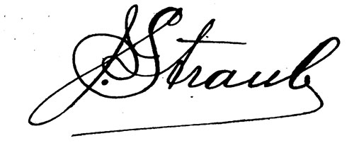 Signature of J. Straub