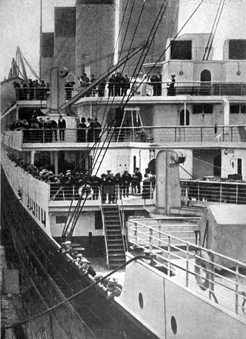 Passengers on Titanic's Sister Ship Olympic Awaiting Events