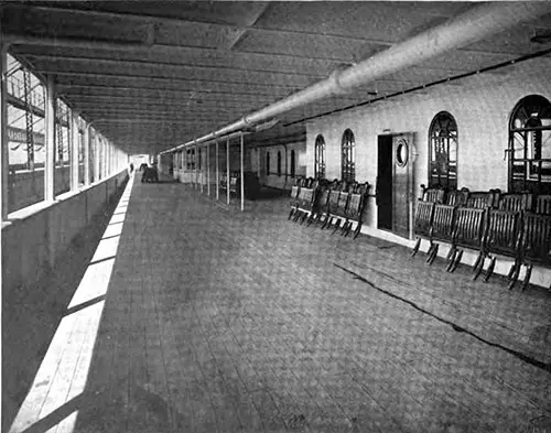 Promenade Deck on the RMS Titanic