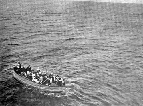 Titanic Survivors in the Canvas Collapsible Lifeboat