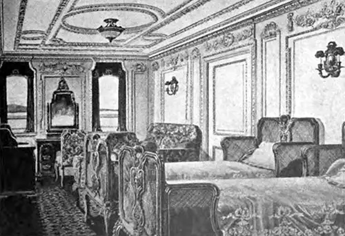 First Class Suite Bedroom on the RMS Titanic