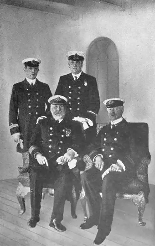 Last Known Photograph of the RMS TItanic's Commander and Three Officers