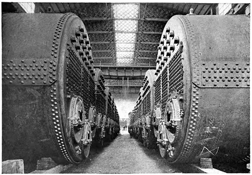 View of the Boilers for the RMS Titanic