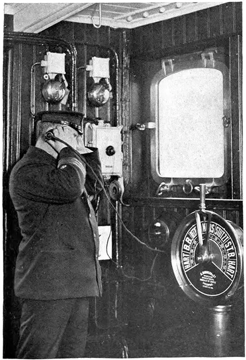 Receiving Submarine Signals on the Bridge of an Ocean Liner