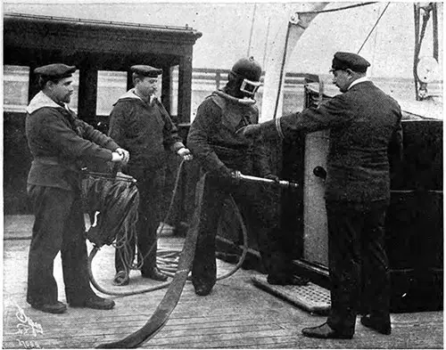 Another Scene of a Fire Drill on a German Ocean Liner