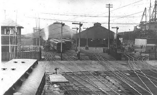 BRB&L Railroad yard, East Boston, circa 1910