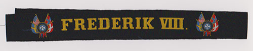 Scandinavian-American Line SS Frederik VIII Black Cap Tally.