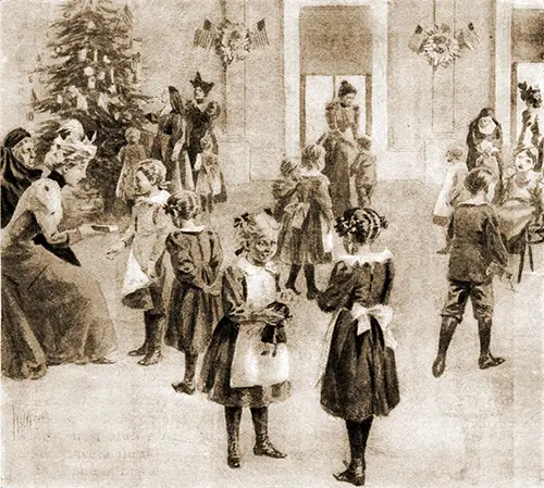Children Playing at a Christmas Party.