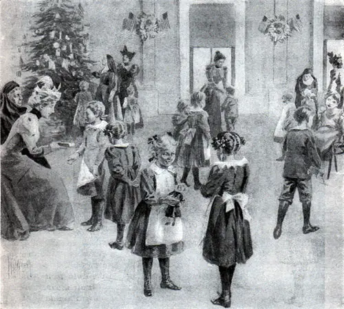 Children Playing at Christmas Party
