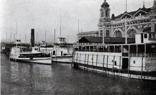 Aliens Landing from Barges at Ellis Island Station 