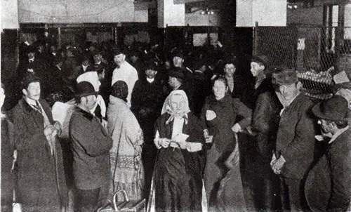 Aliens Waiting For Tickets at Railway Ticket Office, Ellis Island Station 
