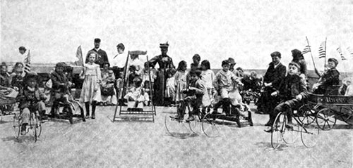 Children Play on the Roof at Ellis Island