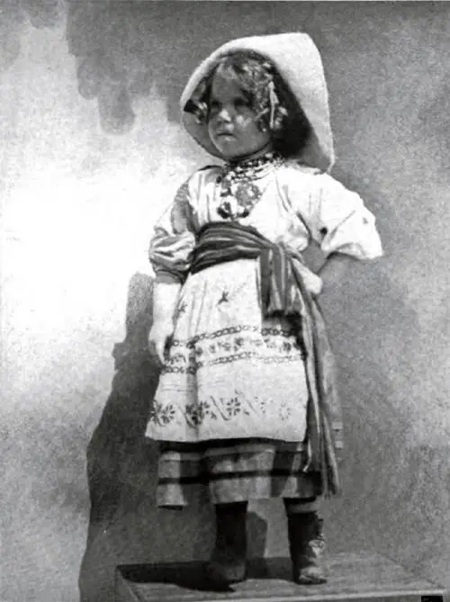 Young Immigrant Girl From Norway In Traditional Costume