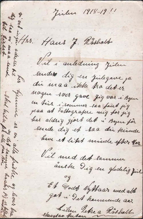 1918 Letter From Petra A Rosholt To Hans Johansen Rosholt