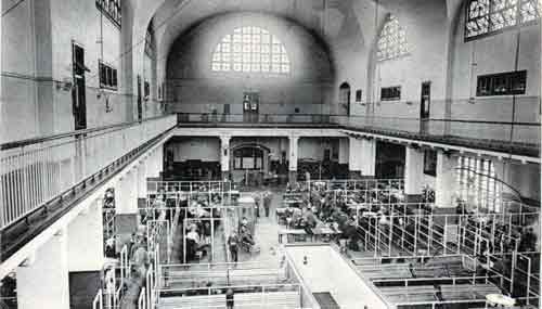 The Registration Room at Ellis Island.