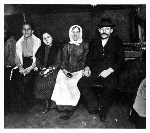 Detained Immigrants Awaiting Deportation at Ellis Island