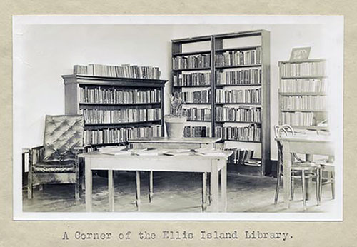 A Corner of the Ellis Island Library