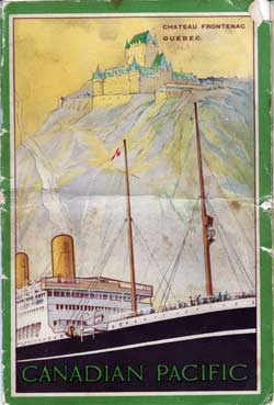 Passenger List, Canadian Pacific SS Marloch 1924