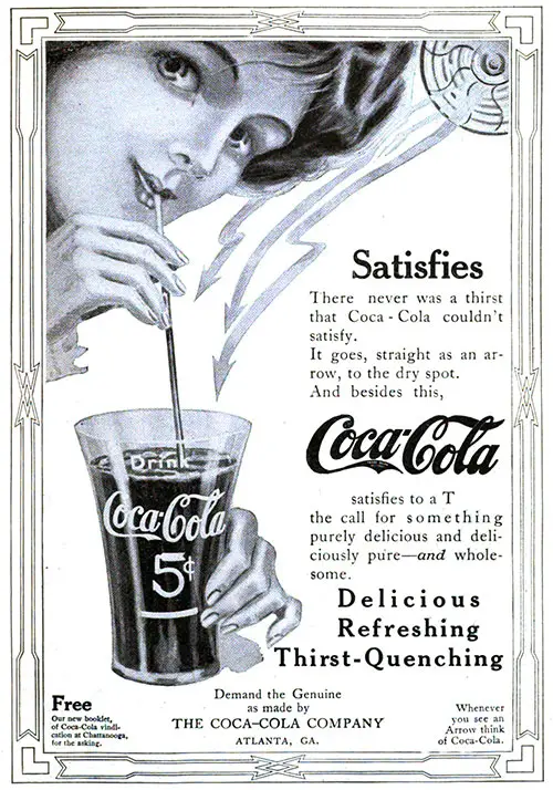 Coco-Cola Advertisement, American Cookery Magazine, August 1912.