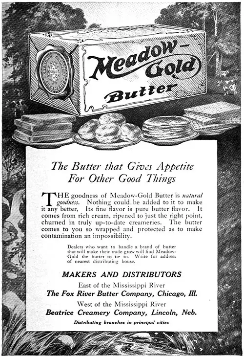 Meadow-Gold Butter | Vintage Ads