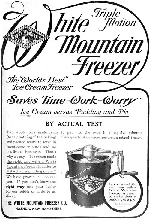 White Mountain Freezer - Triple Motion © 1916
