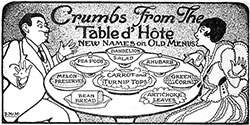 The Evolution of the Menu - 1906