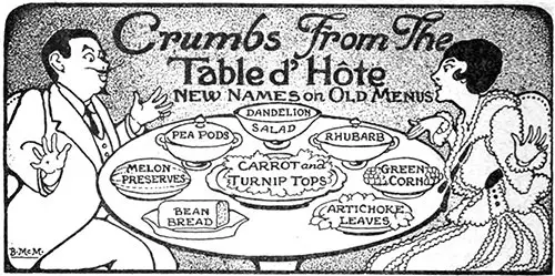 The Evolution of the Menu - 1906