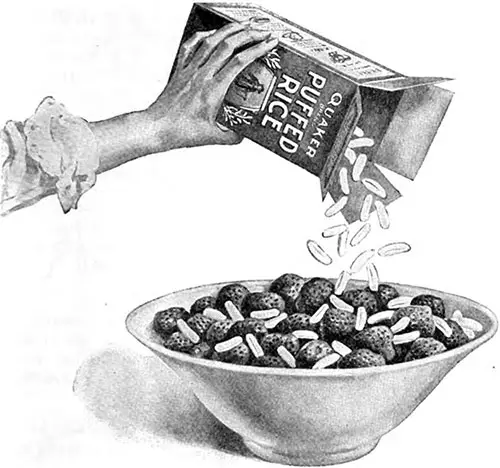Quaker Puffed Rice Vintage Ad © 1919