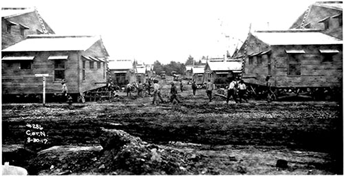 Scene During the Construction of Camp Pike. Photo dated 30 August 1917.