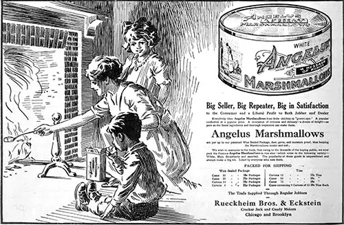 Angelus Marshmallows Big Seller, Big Repeater, Big in Satisfaction © 1915 Rueckheim Bros & Eckstein