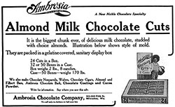 Ambrosia Almond Milk Chocolate Cuts (Boxfull) © 1915 Ambrosia Chocolate Company
