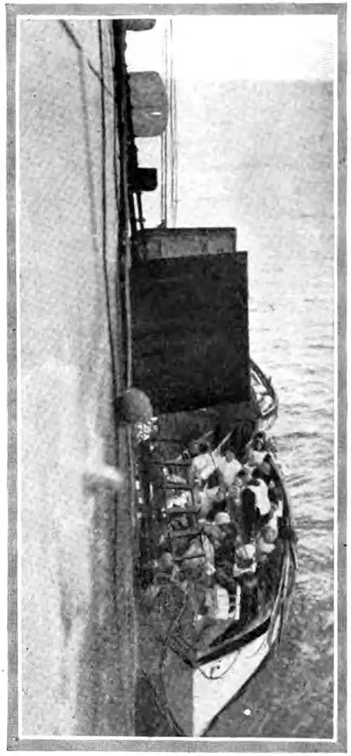 Unloading Survivors from a Lifeboat at the Side of the Carpathia,