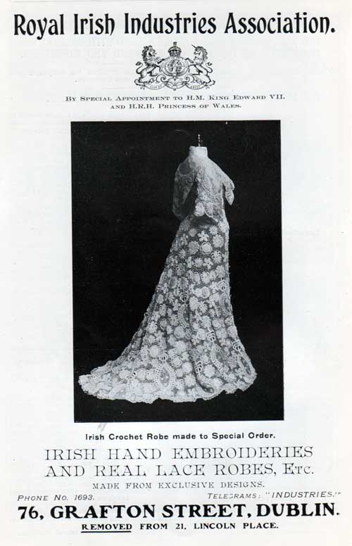 Royal Irish Industris Association - Women's Fashion Advertisement - 1907