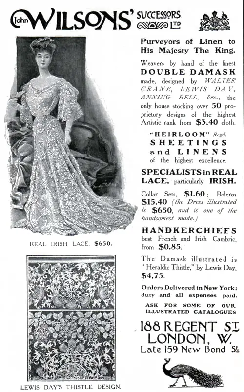 John Wilson's Successors - 1907 Fashion Advertisement