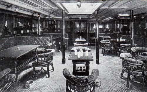 Smoking Room on the RMS Carpathia That Was Used as Sleeping Accommodations for the Titanic Survivors