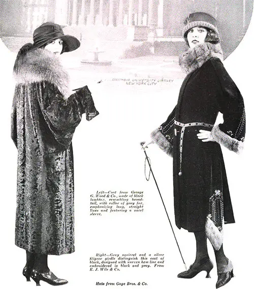 Some Coat Fashions for Fall 1922