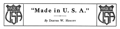 Made in U.S.A. Movement - 1915