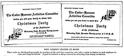 Christmas Pary Admission Tickets from 1921 Making the Christmas Party Worth While
