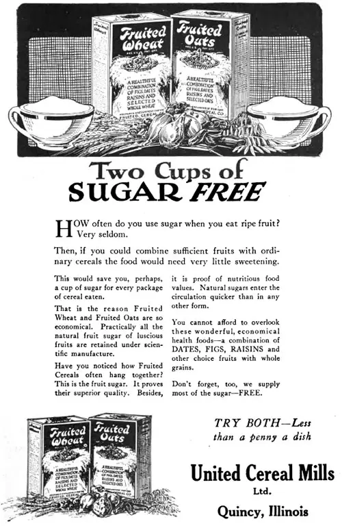 Fruited Wheat & Fruited Oats - Two Cups of Sugar Free © 1920